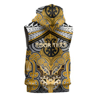 Aotearoa Iwi Ngati Whatua Personalised Sleeveless Zip Hoodie Maori Kowhaiwhai Pattern