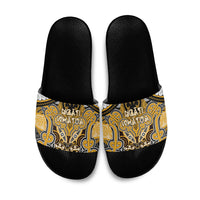 Aotearoa Iwi Ngati Whatua Slide Sandals Maori Kowhaiwhai Pattern