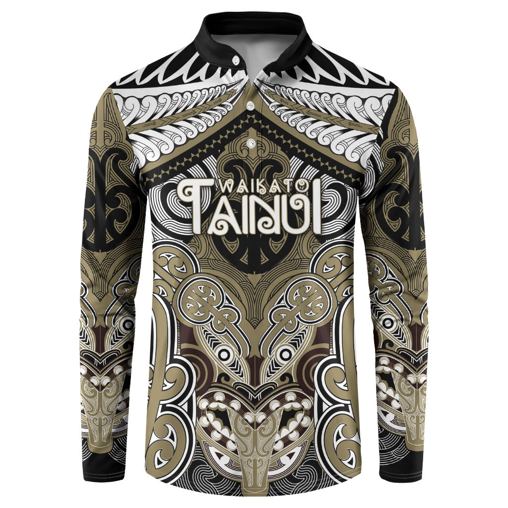 Aotearoa Iwi Waikato Tainui Personalised Button Sweatshirt Maori Kowhaiwhai Pattern