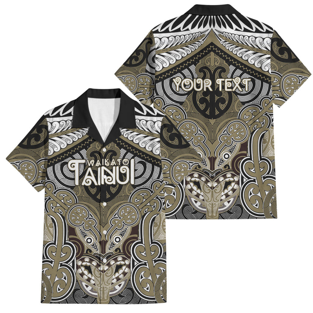 Aotearoa Iwi Waikato Tainui Personalised Family Matching Puletasi and Hawaiian Shirt Maori Kowhaiwhai Pattern