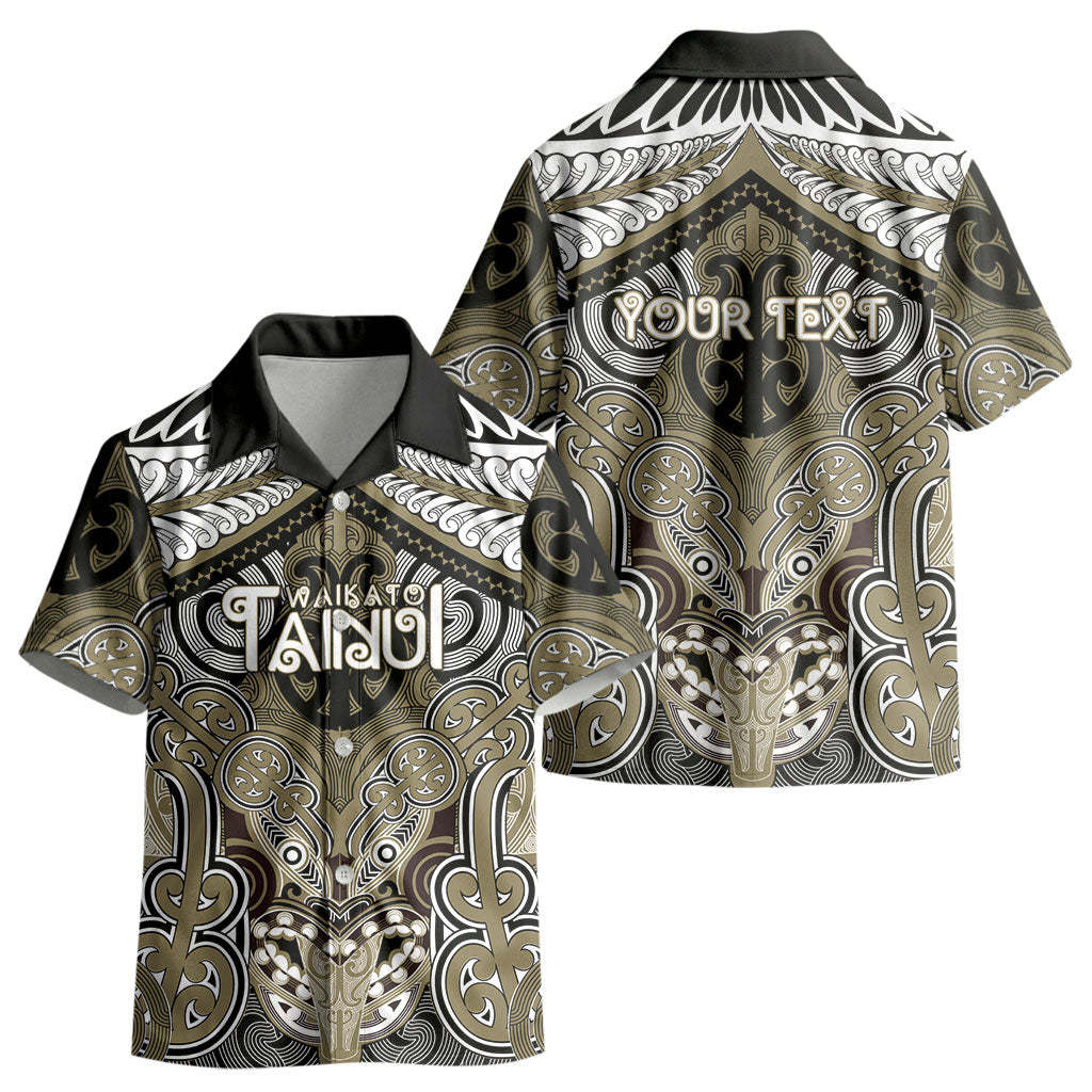 Aotearoa Iwi Waikato Tainui Personalised Kid Hawaiian Shirt Maori Kowhaiwhai Pattern