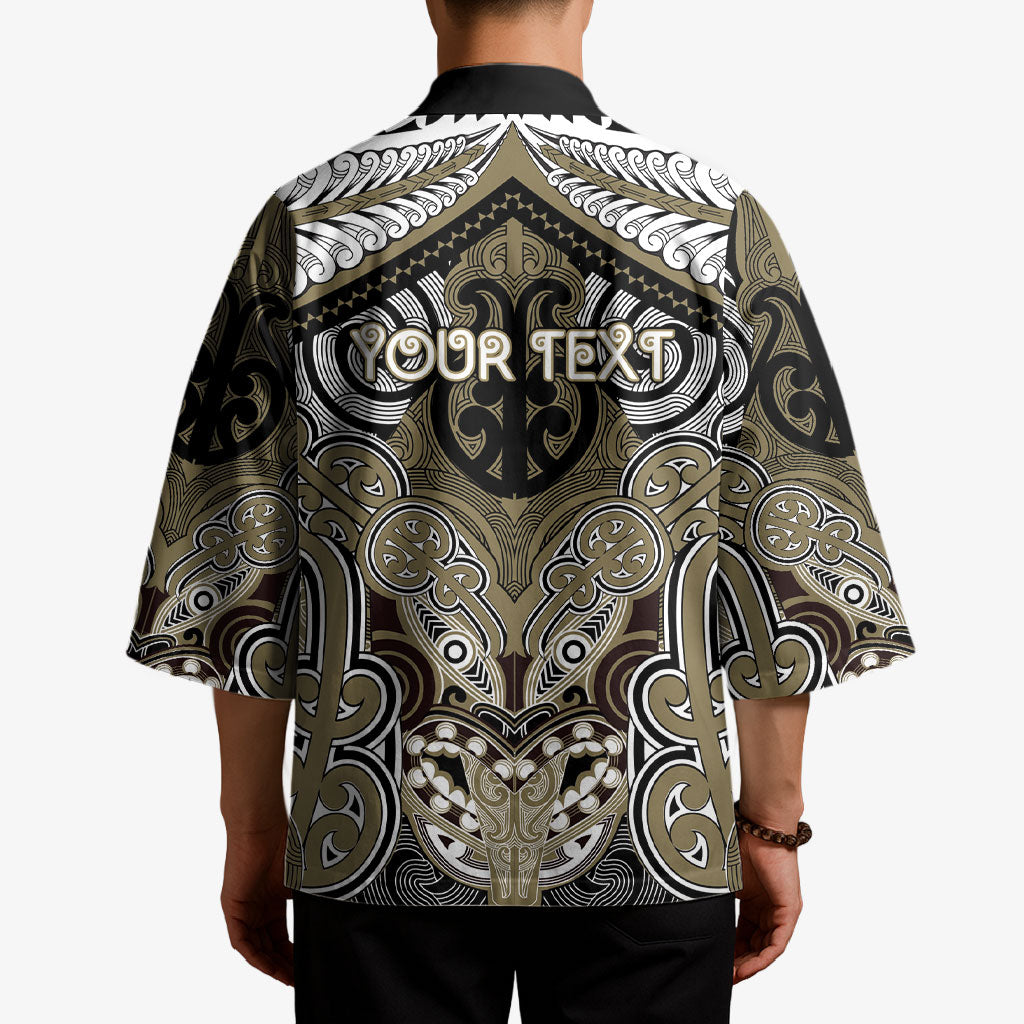 Aotearoa Iwi Waikato Tainui Personalised Kimono Maori Kowhaiwhai Pattern