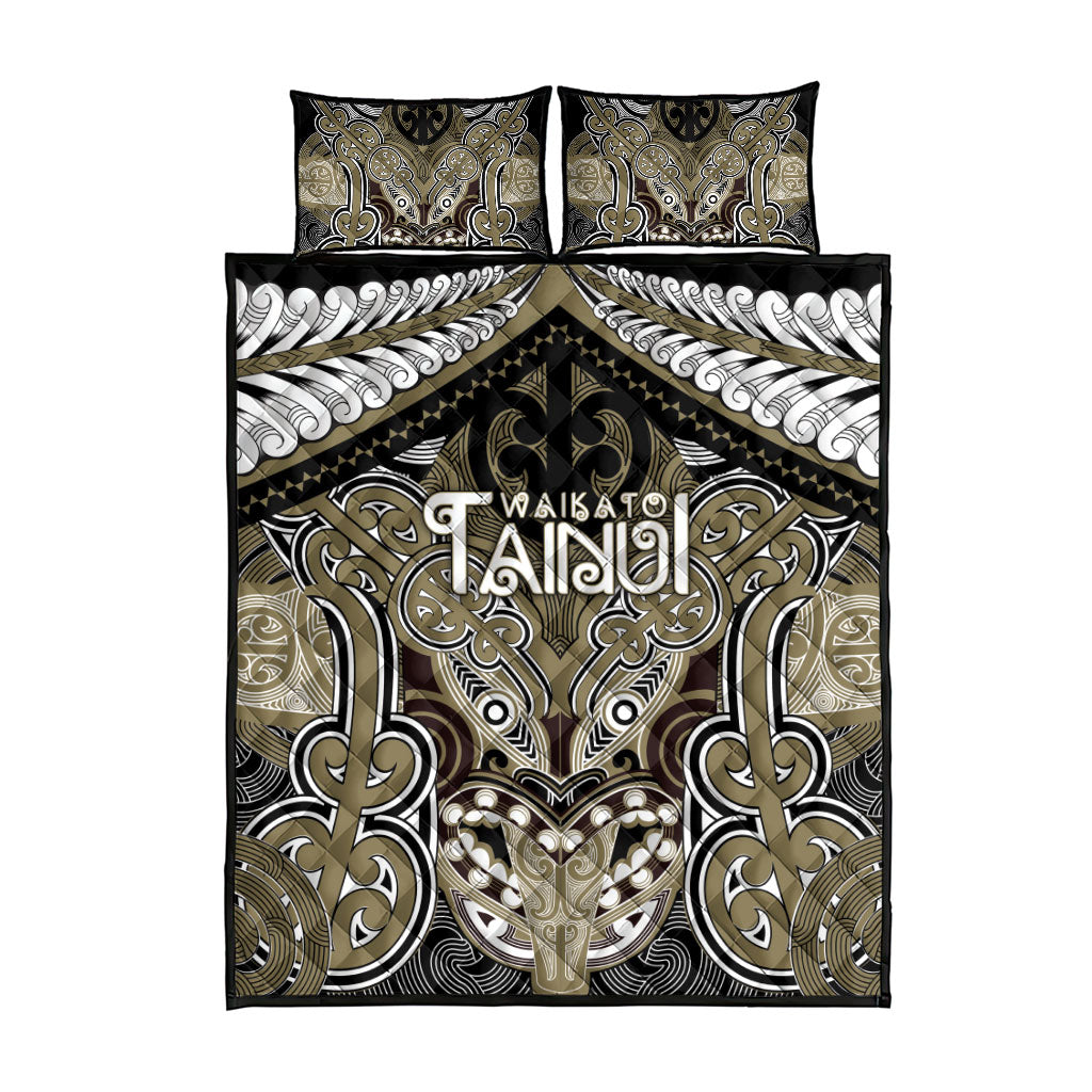 Aotearoa Iwi Waikato Tainui Quilt Bed Set Maori Kowhaiwhai Pattern