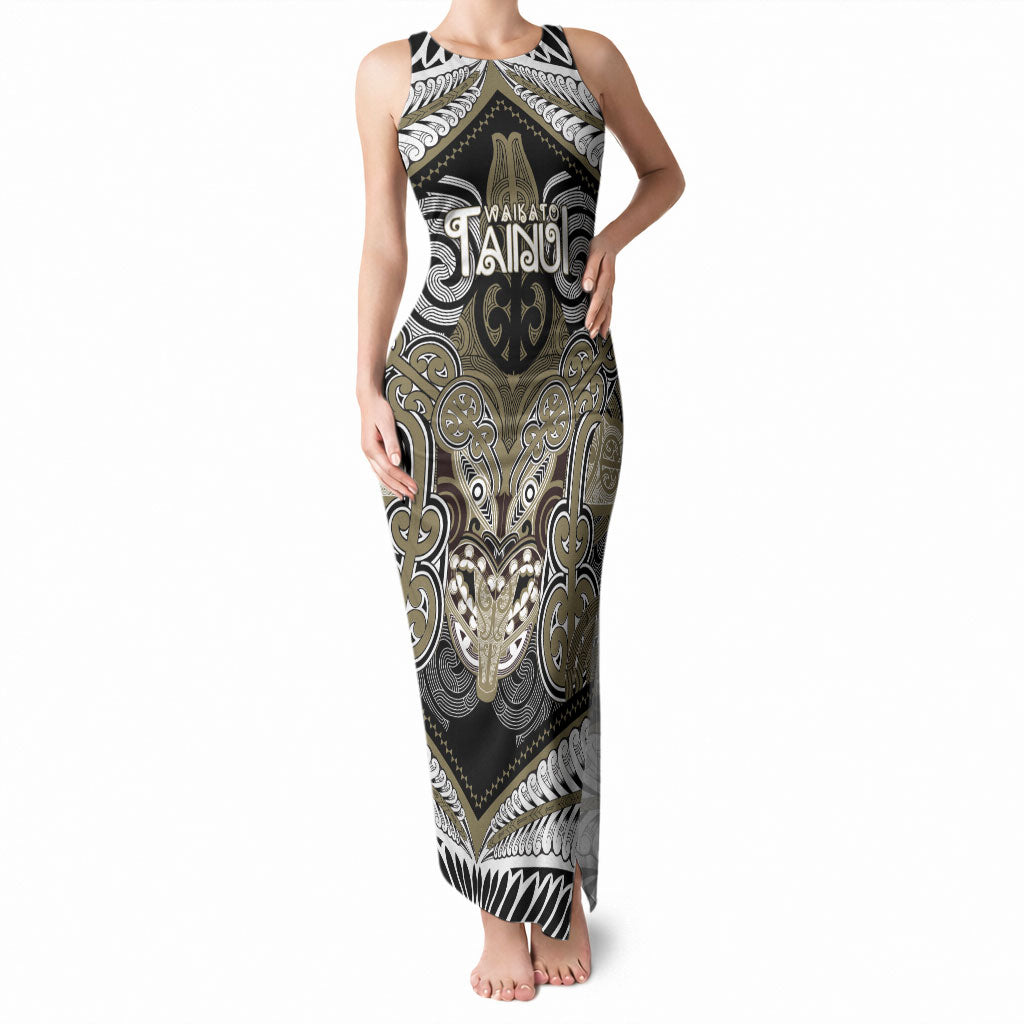 Aotearoa Iwi Waikato Tainui Personalised Tank Maxi Dress Maori Kowhaiwhai Pattern