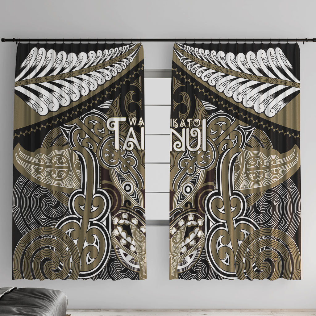 Aotearoa Iwi Waikato Tainui Window Curtain Maori Kowhaiwhai Pattern