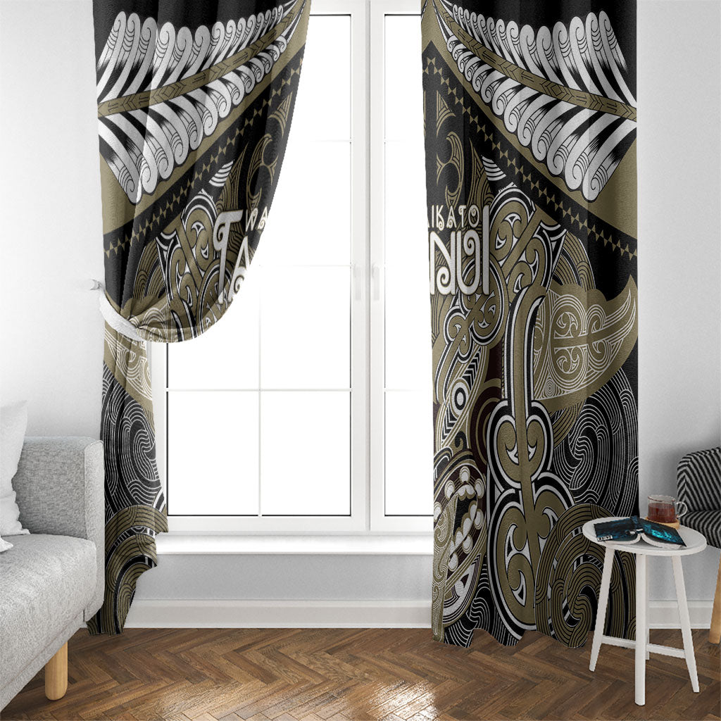 Aotearoa Iwi Waikato Tainui Window Curtain Maori Kowhaiwhai Pattern