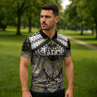 Aotearoa Iwi Waikato Tainui Personalised Zipper Polo Shirt Maori Kowhaiwhai Pattern