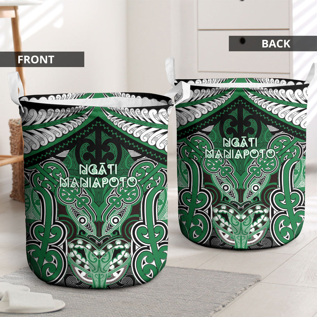 Aotearoa Iwi Ngati Maniapoto Laundry Basket Maori Kowhaiwhai Pattern