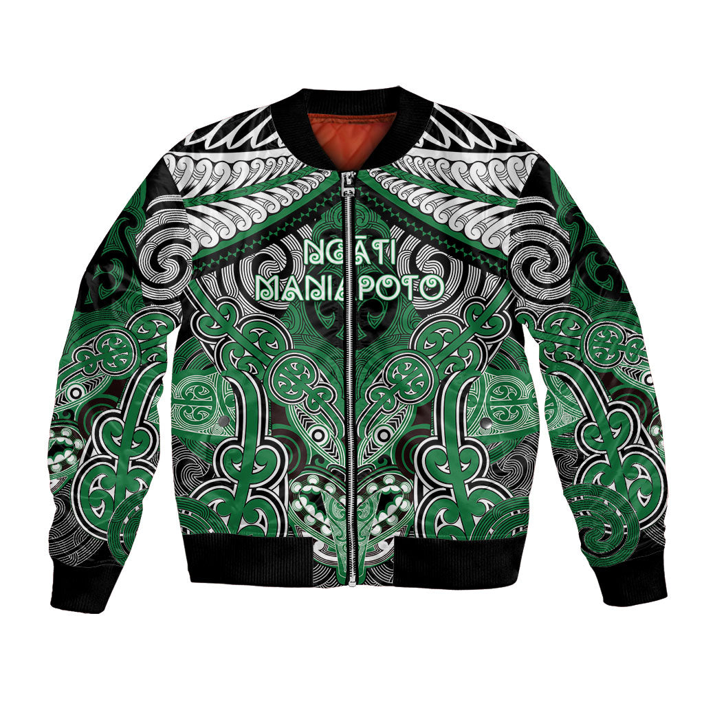 Aotearoa Iwi Ngati Maniapoto Personalised Bomber Jacket Maori Kowhaiwhai Pattern