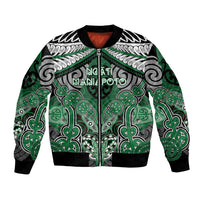 Aotearoa Iwi Ngati Maniapoto Personalised Bomber Jacket Maori Kowhaiwhai Pattern