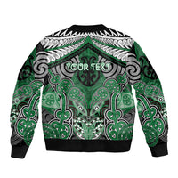 Aotearoa Iwi Ngati Maniapoto Personalised Bomber Jacket Maori Kowhaiwhai Pattern