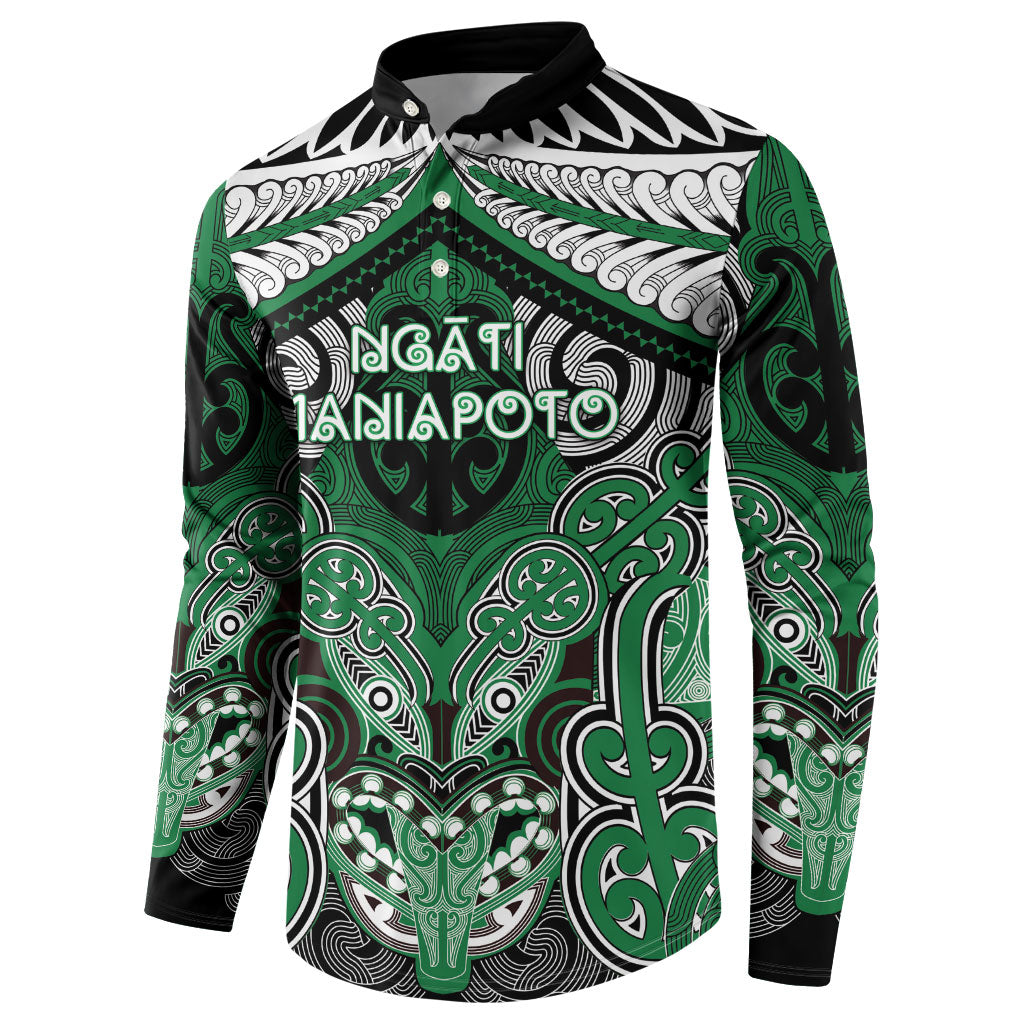 Aotearoa Iwi Ngati Maniapoto Personalised Button Sweatshirt Maori Kowhaiwhai Pattern