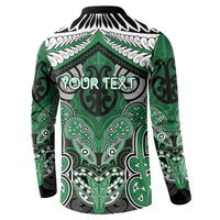 Aotearoa Iwi Ngati Maniapoto Personalised Button Sweatshirt Maori Kowhaiwhai Pattern