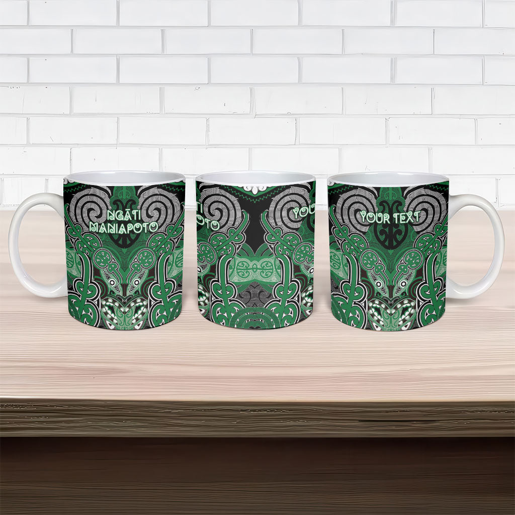 Aotearoa Iwi Ngati Maniapoto Personalised Ceramic Mug Maori Kowhaiwhai Pattern
