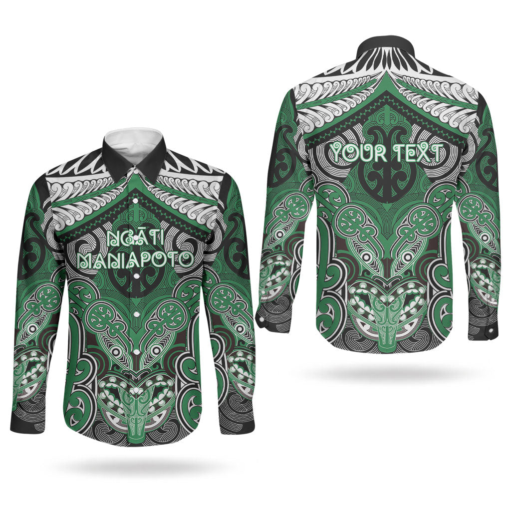 Aotearoa Iwi Ngati Maniapoto Personalised Couples Matching Off Shoulder Maxi Dress and Long Sleeve Button Shirt Maori Kowhaiwhai Pattern