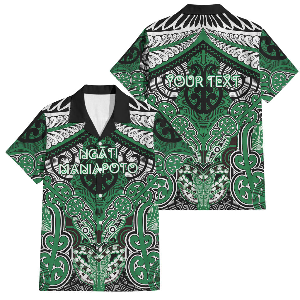 Aotearoa Iwi Ngati Maniapoto Personalised Family Matching Puletasi and Hawaiian Shirt Maori Kowhaiwhai Pattern