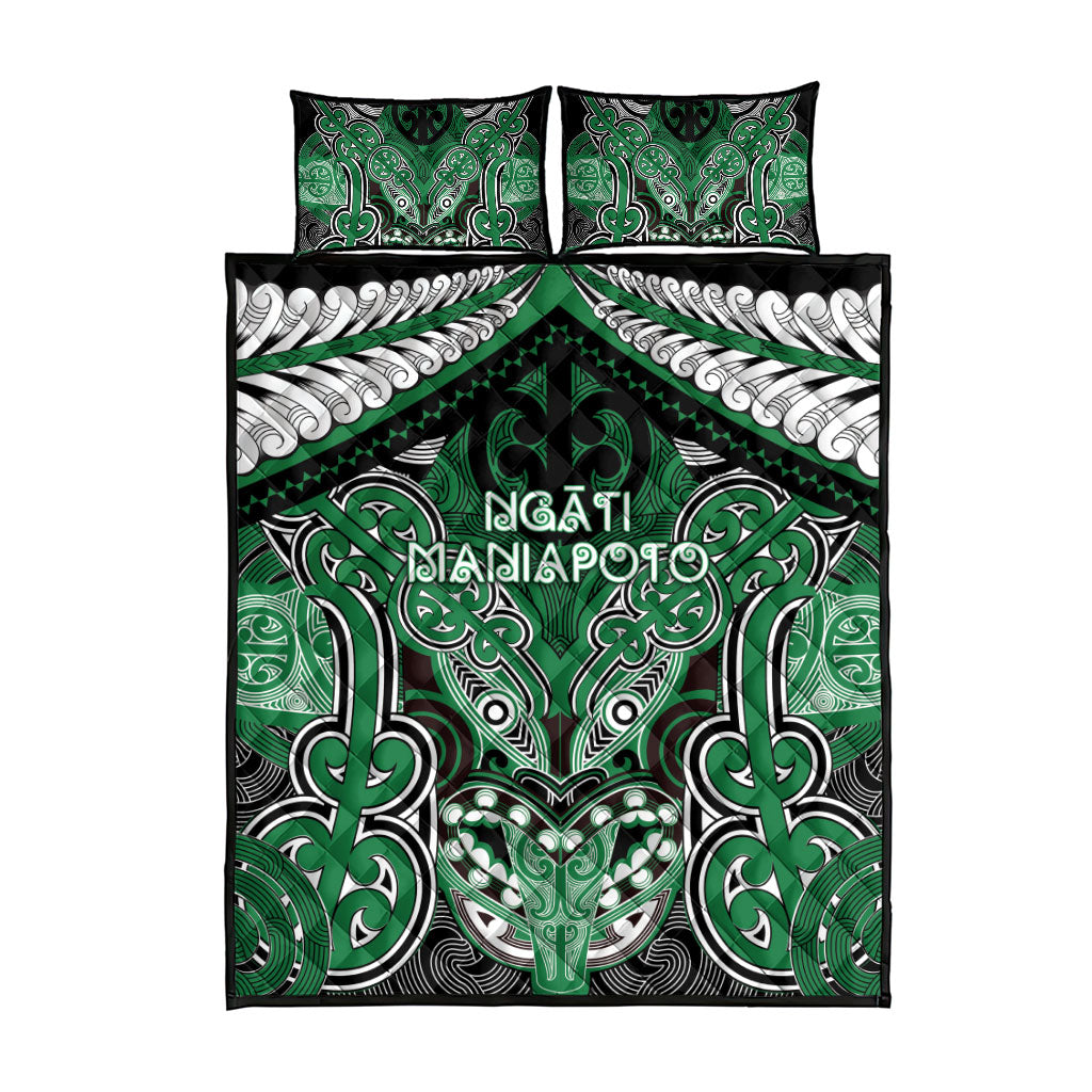 Aotearoa Iwi Ngati Maniapoto Quilt Bed Set Maori Kowhaiwhai Pattern