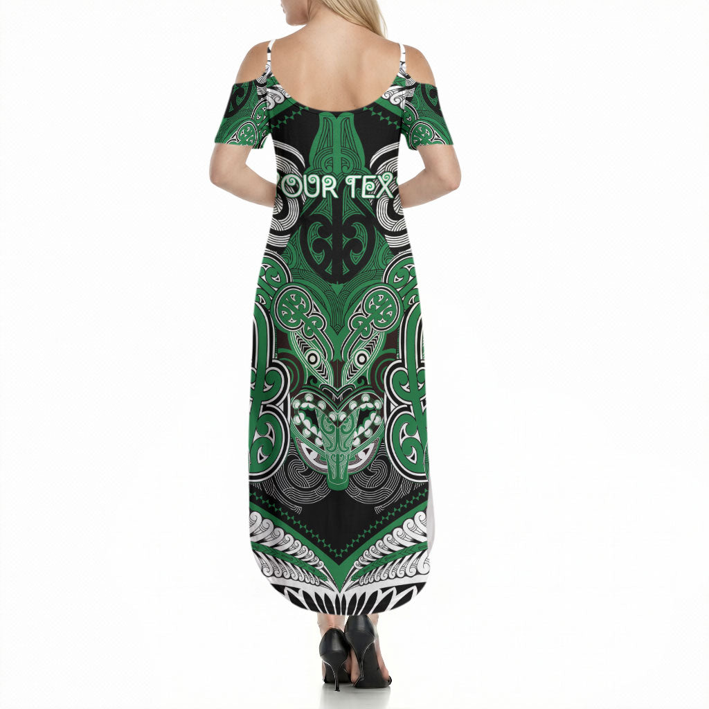 Aotearoa Iwi Ngati Maniapoto Personalised Summer Maxi Dress Maori Kowhaiwhai Pattern