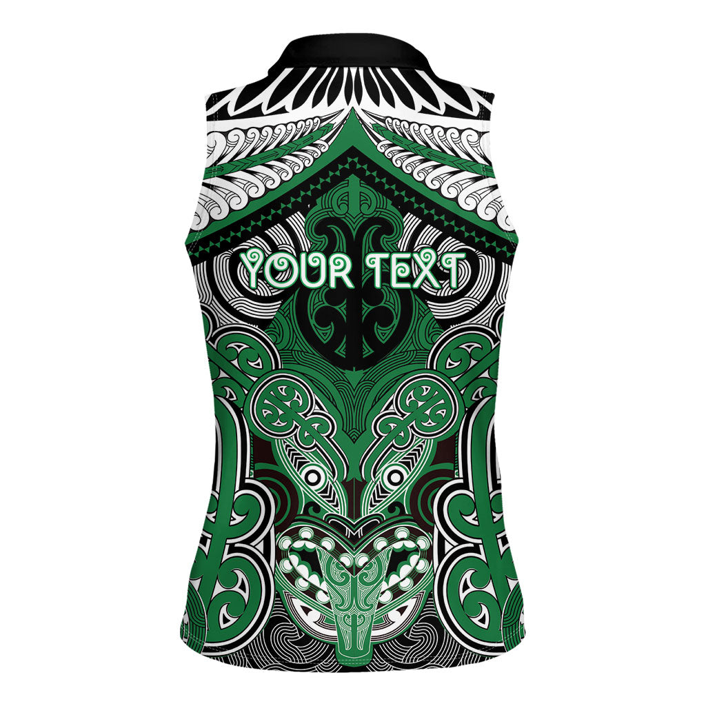 Aotearoa Iwi Ngati Maniapoto Personalised Women Sleeveless Polo Shirt Maori Kowhaiwhai Pattern