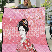 Japanese Geisha Cherry Blossom Quilt Pink Palaka Hawaii Pattern Fusion Design LT19 Pink - Polynesian Pride