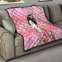 Japanese Geisha Cherry Blossom Quilt Pink Palaka Hawaii Pattern Fusion Design LT19 - Polynesian Pride