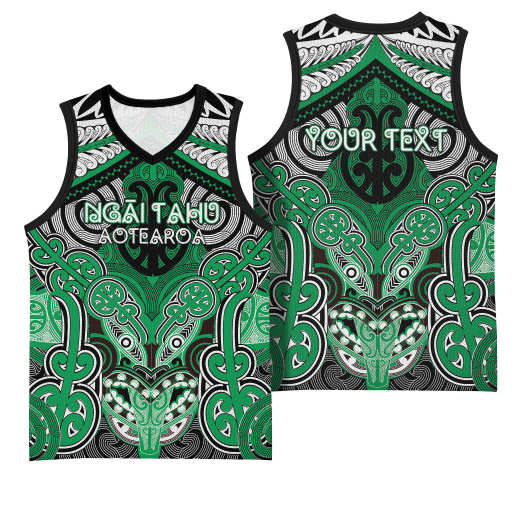 Aotearoa Iwi Ngai Tahu Personalised Basketball Jersey Maori Kowhaiwhai Pattern