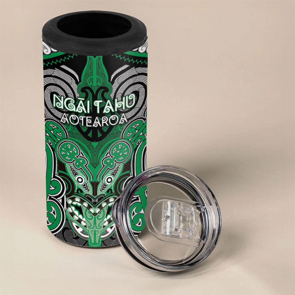 Aotearoa Iwi Ngai Tahu Personalised 4 in 1 Can Cooler Tumbler Maori Kowhaiwhai Pattern
