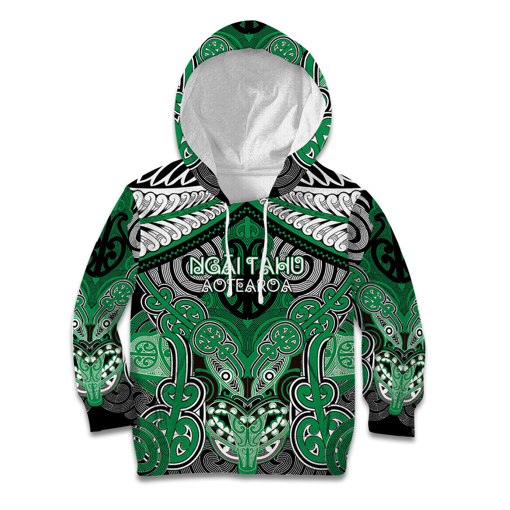 Aotearoa Iwi Ngai Tahu Personalised Kid Hoodie Maori Kowhaiwhai Pattern