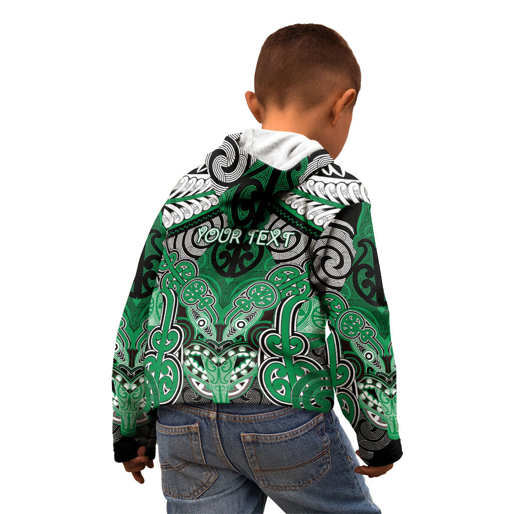 Aotearoa Iwi Ngai Tahu Personalised Kid Hoodie Maori Kowhaiwhai Pattern
