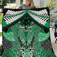 Aotearoa Iwi Ngai Tahu Quilt Maori Kowhaiwhai Pattern LT19 Green - Polynesian Pride