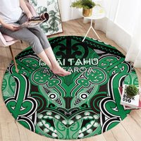 Aotearoa Iwi Ngai Tahu Round Carpet Maori Kowhaiwhai Pattern LT19 - Polynesian Pride