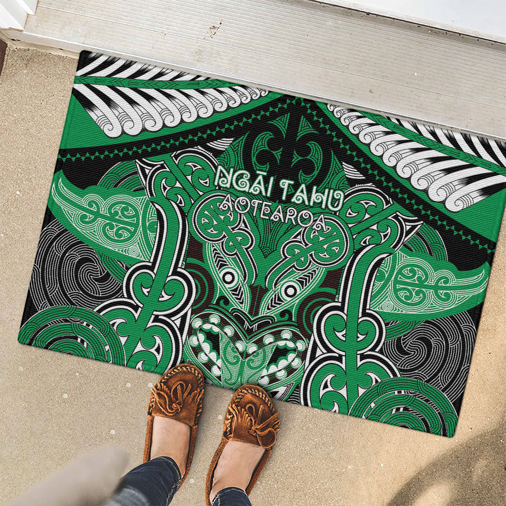 Aotearoa Iwi Ngai Tahu Rubber Doormat Maori Kowhaiwhai Pattern LT19 - Polynesian Pride