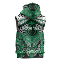 Aotearoa Iwi Ngai Tahu Personalised Sleeveless Hoodie Maori Kowhaiwhai Pattern LT19 - Polynesian Pride