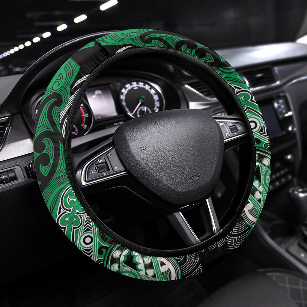 Aotearoa Iwi Ngai Tahu Steering Wheel Cover Maori Kowhaiwhai Pattern
