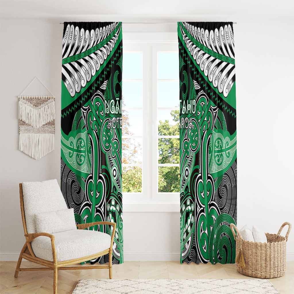 Aotearoa Iwi Ngai Tahu Window Curtain Maori Kowhaiwhai Pattern LT19 - Polynesian Pride