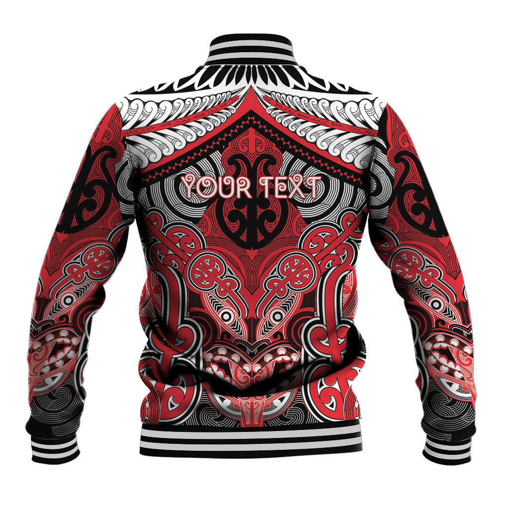 Aotearoa Iwi Te Arawa Personalised Baseball Jacket Maori Kowhaiwhai Pattern