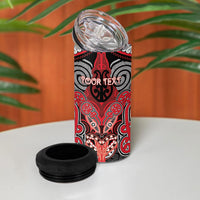 Aotearoa Iwi Te Arawa Personalised 4 in 1 Can Cooler Tumbler Maori Kowhaiwhai Pattern LT19 - Polynesian Pride
