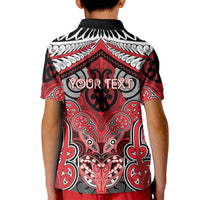 Aotearoa Iwi Te Arawa Personalised Kid Polo Shirt Maori Kowhaiwhai Pattern LT19 - Polynesian Pride