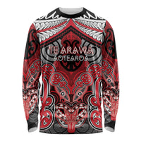 Aotearoa Iwi Te Arawa Personalised Long Sleeve Shirt Maori Kowhaiwhai Pattern
