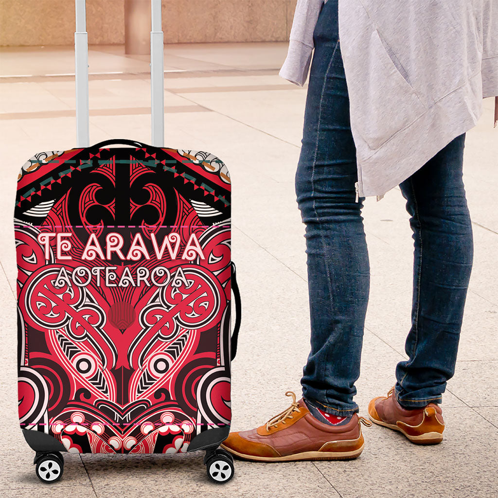 Aotearoa Iwi Te Arawa Luggage Cover Maori Kowhaiwhai Pattern