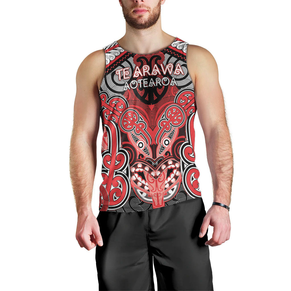 Aotearoa Iwi Te Arawa Personalised Men Tank Top Maori Kowhaiwhai Pattern