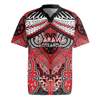 Aotearoa Iwi Te Arawa Personalised Rugby Jersey Maori Kowhaiwhai Pattern LT19 Red - Polynesian Pride