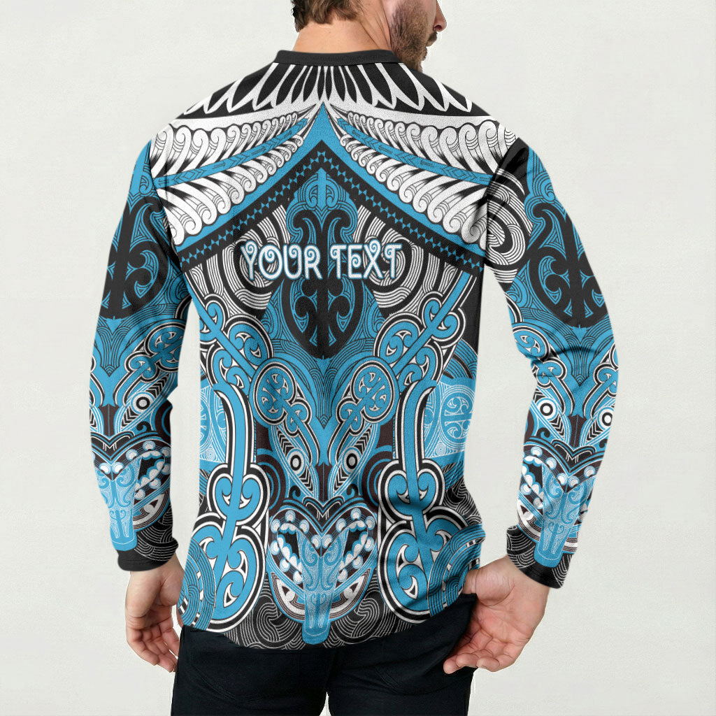 Aotearoa Iwi Ngati Porou Personalised Button Sweatshirt Maori Kowhaiwhai Pattern LT19 - Polynesian Pride