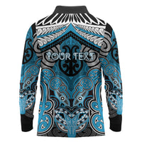 Aotearoa Iwi Ngati Porou Personalised Long Sleeve Polo Shirt Maori Kowhaiwhai Pattern LT19 - Polynesian Pride