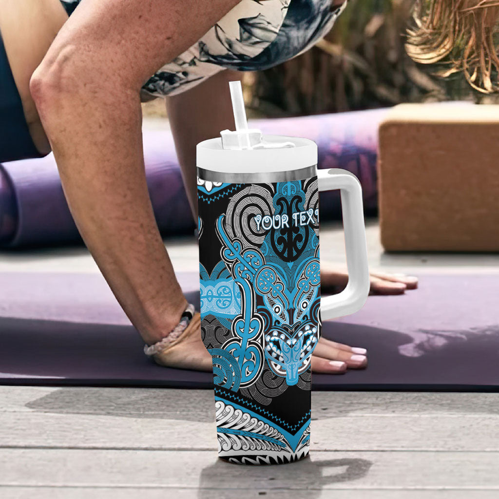 Aotearoa Iwi Ngati Porou Personalised Tumbler With Handle Maori Kowhaiwhai Pattern LT19 - Polynesian Pride