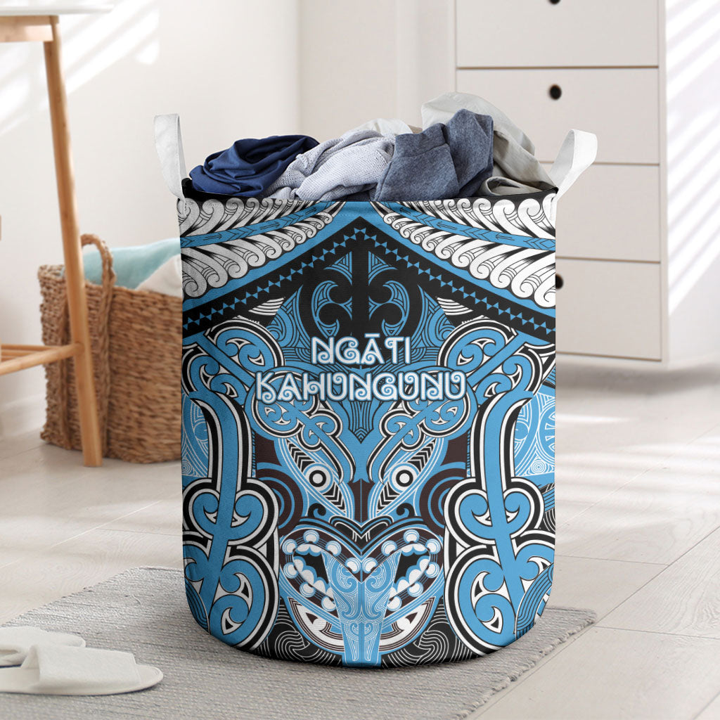 Aotearoa Iwi Ngati Kahungunu Laundry Basket Maori Kowhaiwhai Pattern