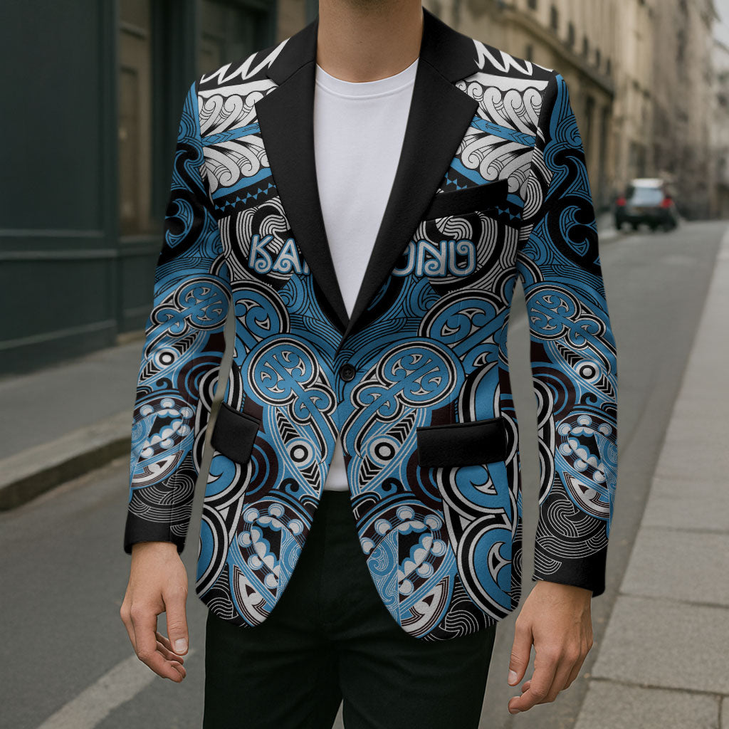 Aotearoa Iwi Ngati Kahungunu Personalised Blazer Maori Kowhaiwhai Pattern