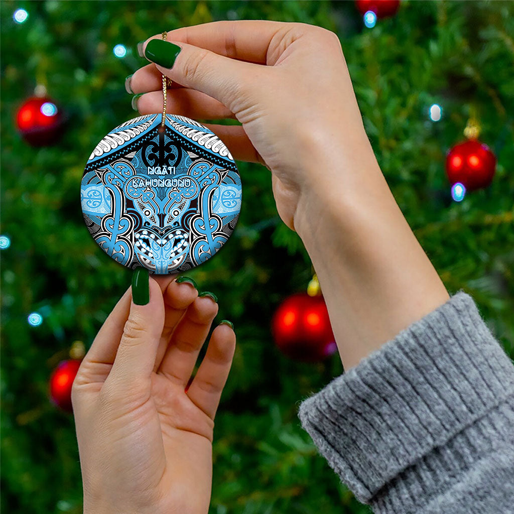 Aotearoa Iwi Ngati Kahungunu Personalised Ceramic Ornament Maori Kowhaiwhai Pattern