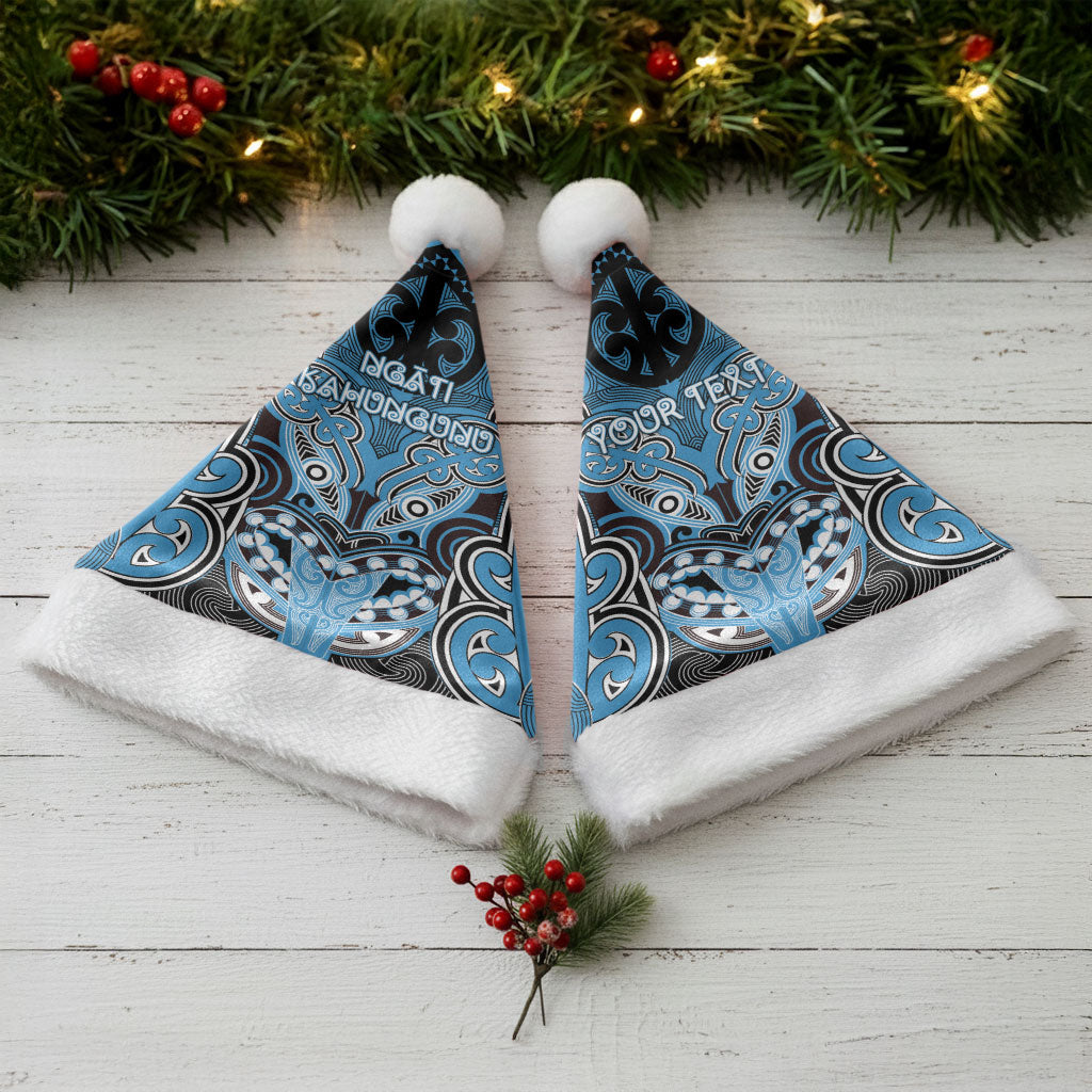 Aotearoa Iwi Ngati Kahungunu Personalised Christmas Santa Hat Maori Kowhaiwhai Pattern