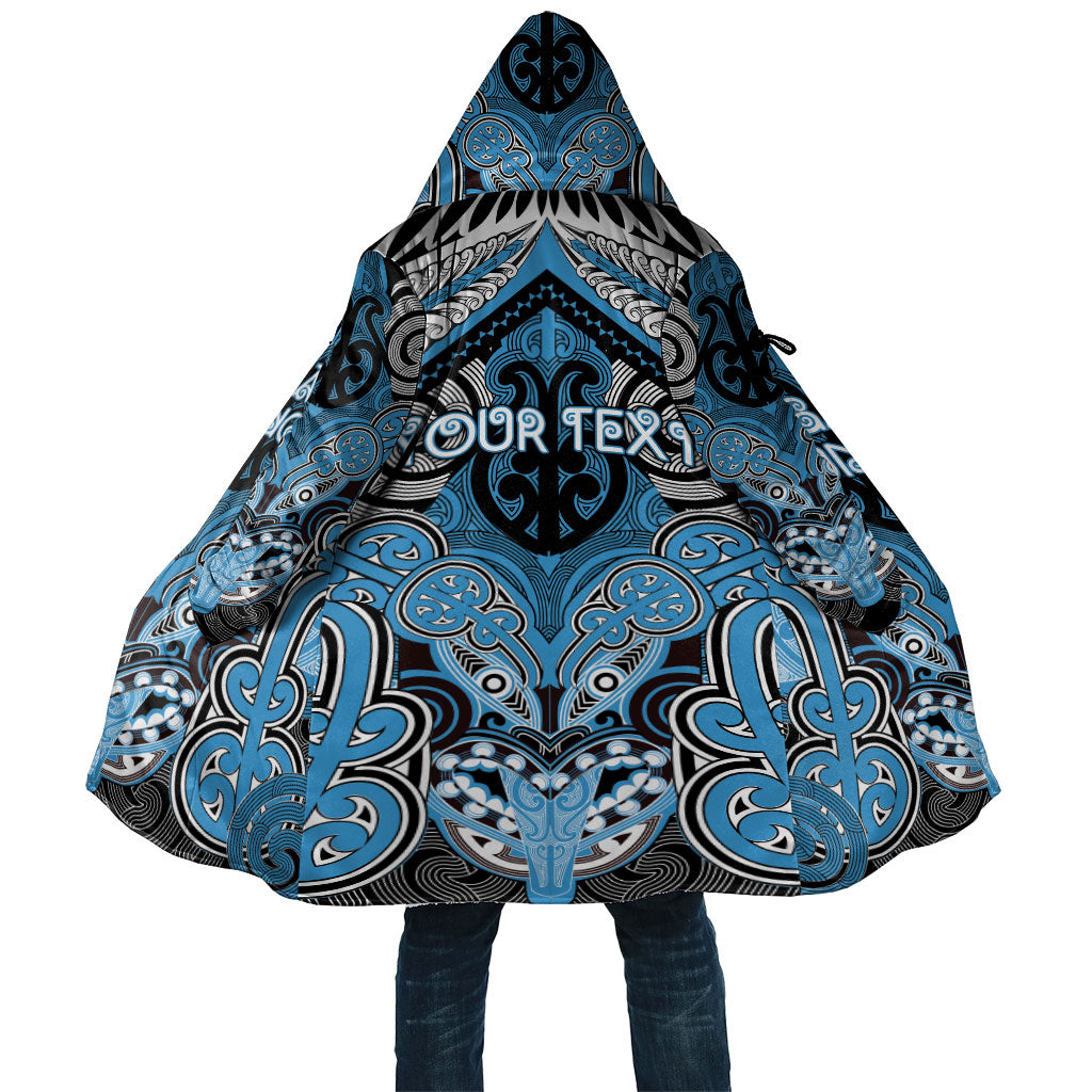 Aotearoa Iwi Ngati Kahungunu Personalised Cloak Maori Kowhaiwhai Pattern LT19 Unisex Blue - Polynesian Pride